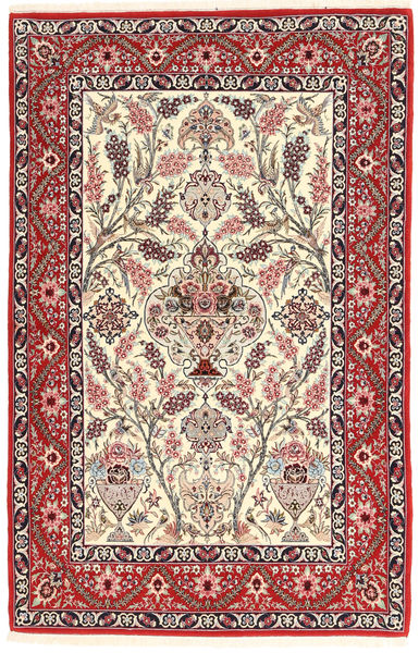  Isfahan Silkkiloimi Matto 117X180 Itämainen Käsinsolmittu Vaaleanruskea/Ruskea ( Persia/Iran)