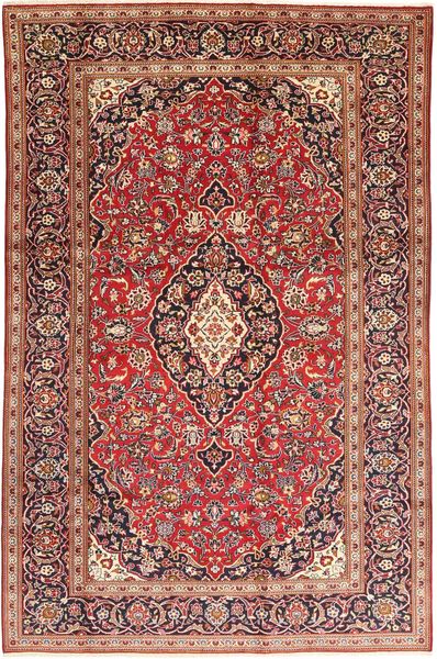  Keshan Matto 200X315 Itämainen Käsinsolmittu Tummanpunainen/Tummanruskea (Villa, Persia/Iran)