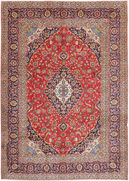 Keshan Matto 247X348 Itämainen Käsinsolmittu Tummanpunainen/Ruskea (Villa, Persia/Iran)