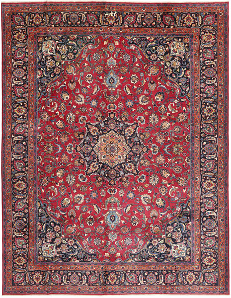  Mashad Matto 300X387 Itämainen Käsinsolmittu Tummanpunainen/Tummansininen Isot (Villa, Persia/Iran)