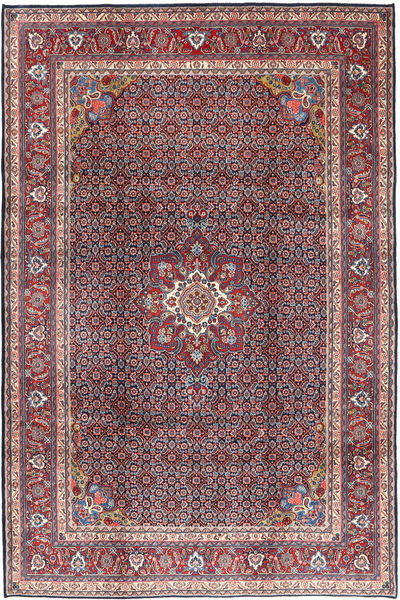  Moud Matto 215X320 Itämainen Käsinsolmittu Vaaleanharmaa/Tummanpunainen (Villa, Persia/Iran)
