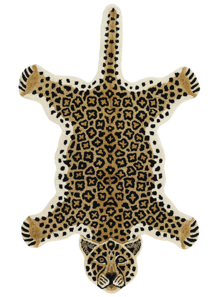  Leopard - Beige Matto 100X160 Moderni Beige/Musta (Villa, Intia)