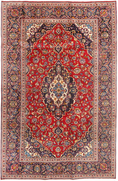  Keshan Matto 196X307 Itämainen Käsinsolmittu Ruoste/Tummanpunainen (Villa, Persia/Iran)