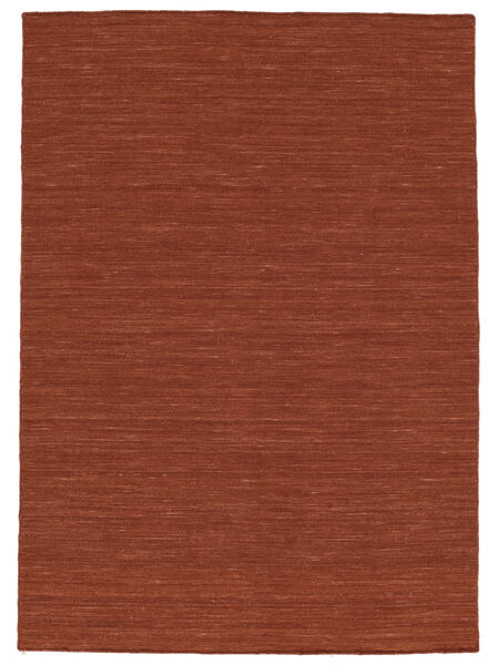  Kelim Loom - Ruoste Matto 160X230 Moderni Käsinkudottu Tummanpunainen (Villa, Intia)