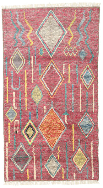  Moroccan Berber - Afghanistan Matto 101X184 Moderni Käsinsolmittu Pinkki/Ruskea (Villa, Afganistan)
