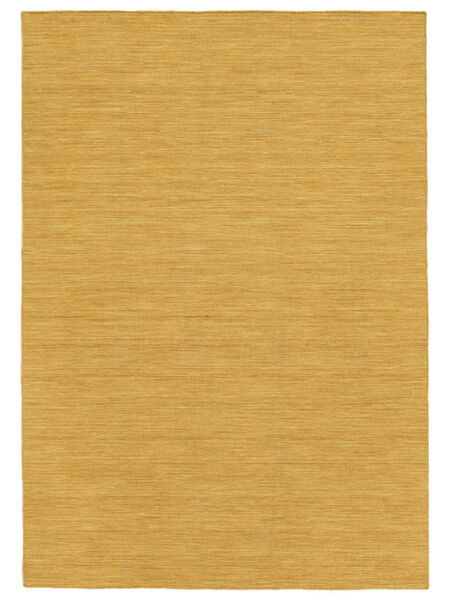  Kelim Loom - Keltainen Matto 200X300 Moderni Käsinkudottu Vaaleanruskea/Tummanbeige (Villa, Intia)