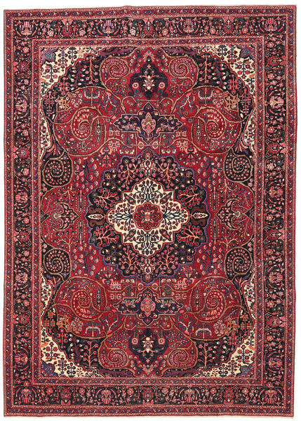  Mashad Patina Matto 257X362 Itämainen Käsinsolmittu Tummanpunainen/Punainen Isot (Villa, Persia/Iran)
