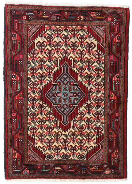  Hamadan Matto 82X119 Itämainen Käsinsolmittu Tummanpunainen/Tummanruskea (Villa, Persia/Iran)
