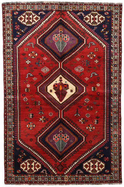  Ghashghai Matto 155X236 Itämainen Käsinsolmittu Tummanpunainen/Ruoste (Villa, Persia/Iran)