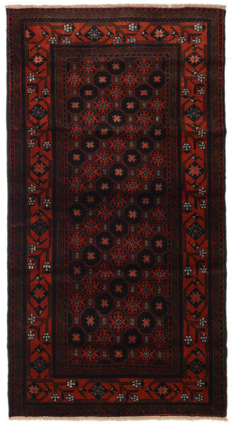  Beluch Matto 97X183 Itämainen Käsinsolmittu Tummanruskea/Tummanpunainen (Villa, Persia/Iran)