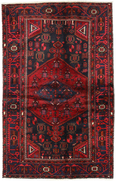  Hamadan Matto 128X202 Itämainen Käsinsolmittu Tummanpunainen/Tummanruskea (Villa, Persia/Iran)