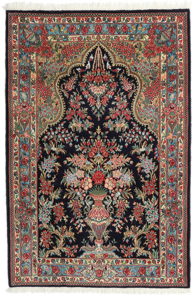  Ghom Kork/Silkki Matto 104X157 Itämainen Käsinsolmittu Tummansininen/Tummanpunainen (Villa/Silkki, Persia/Iran)
