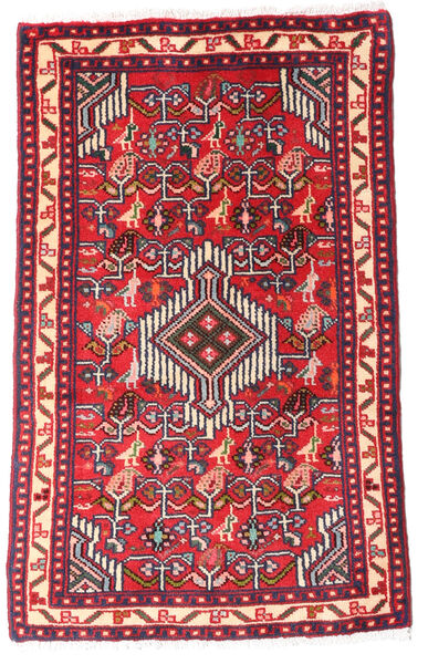  Asadabad Matto 60X93 Itämainen Käsinsolmittu Tummanpunainen/Tummanvioletti (Villa, Persia/Iran)