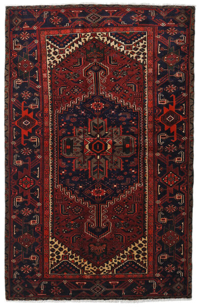  Hamadan Matto 132X206 Itämainen Käsinsolmittu Tummanpunainen (Villa, Persia/Iran)