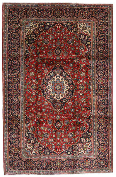  Keshan Matto 238X364 Itämainen Käsinsolmittu Tummanpunainen/Musta (Villa, Persia/Iran)