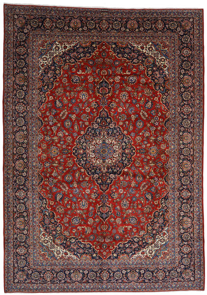  Keshan Matto 303X403 Itämainen Käsinsolmittu Tummanpunainen Isot (Villa, Persia/Iran)