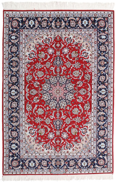  Isfahan Silkkiloimi Allekirjoitettu Ansari Matto 158X237 Itämainen Käsinsolmittu Vaaleanvioletti/Tummanharmaa (Villa/Silkki, Persia/Iran)