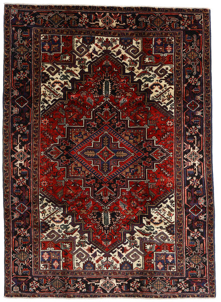  Heriz Matto 210X290 Itämainen Käsinsolmittu Tummanruskea/Tummanpunainen (Villa, Persia/Iran)