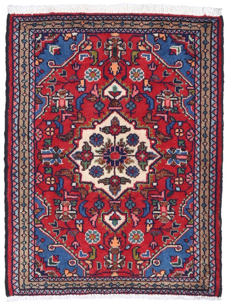  Hamadan Matto 53X70 Itämainen Käsinsolmittu Tummanvioletti/Punainen (Villa, Persia/Iran)