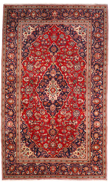  Keshan Matto 203X337 Itämainen Käsinsolmittu Tummanpunainen/Tummanruskea (Villa, Persia/Iran)