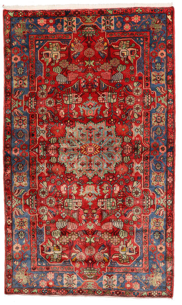  Nahavand Old Matto 153X256 Itämainen Käsinsolmittu Tummanpunainen/Ruoste (Villa, Persia/Iran)