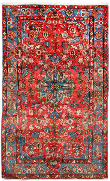  Nahavand Old Matto 156X252 Itämainen Käsinsolmittu Tummanpunainen/Punainen (Villa, Persia/Iran)