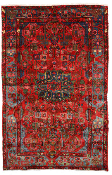  Nahavand Old Matto 154X264 Itämainen Käsinsolmittu Tummanpunainen/Ruoste (Villa, Persia/Iran)