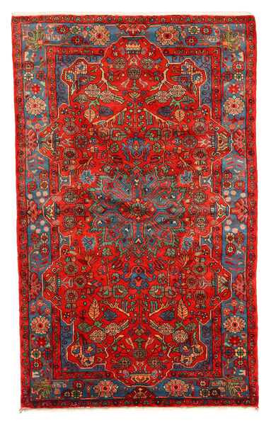  Nahavand Old Matto 152X245 Itämainen Käsinsolmittu Tummanpunainen/Punainen (Villa, Persia/Iran)