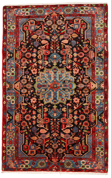  Nahavand Old Matto 150X240 Itämainen Käsinsolmittu Tummanruskea/Tummanpunainen (Villa, Persia/Iran)
