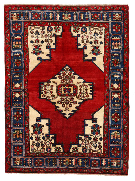  Itämainen Nahavand Matot Matto 138X188 Punainen/Tummanvioletti (Villa, Persia/Iran)