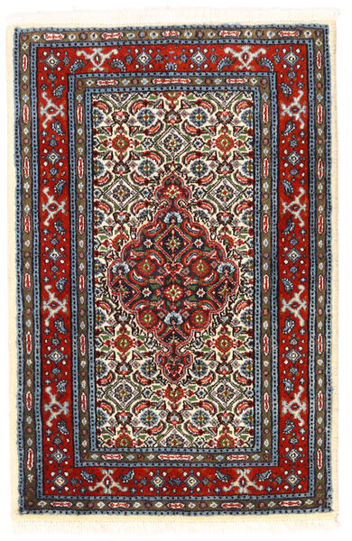  Moud Matto 58X90 Itämainen Käsinsolmittu Tummanruskea/Tummanharmaa (Villa/Silkki, Persia/Iran)