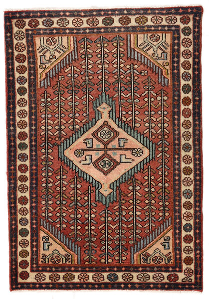  Asadabad Matto 79X114 Itämainen Käsinsolmittu Tummanruskea/Musta (Villa, Persia/Iran)