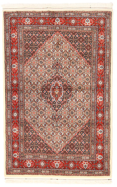 Moud Matto 95X147 Itämainen Käsinsolmittu Beige/Tummanruskea (Villa/Silkki, Persia/Iran)