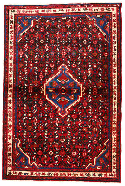  Hosseinabad Matto 104X157 Itämainen Käsinsolmittu Ruoste/Tummanpunainen/Musta (Villa, Persia/Iran)