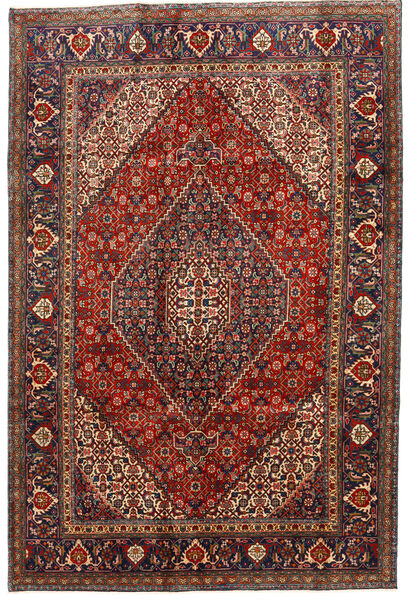  Tabriz Matto 192X287 Itämainen Käsinsolmittu Tummanpunainen/Tummanharmaa (Villa, Persia/Iran)
