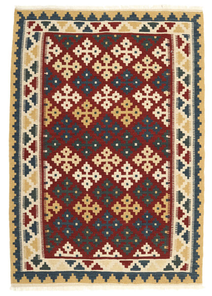  Kelim Matto 104X150 Itämainen Käsinkudottu Beige/Tummanpunainen (Villa, Persia/Iran)