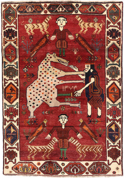  Ghashghai Matto 120X172 Itämainen Käsinsolmittu Tummanpunainen/Tummanruskea (Villa, Persia/Iran)