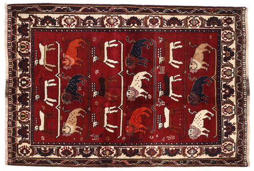  Ghashghai Matto 127X186 Itämainen Käsinsolmittu Tummanpunainen/Tummanruskea (Villa, Persia/Iran)