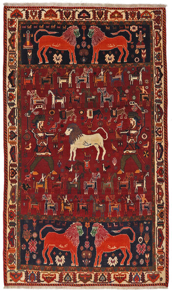  Ghashghai Matto 124X211 Itämainen Käsinsolmittu Tummanpunainen/Tummanruskea (Villa, Persia/Iran)