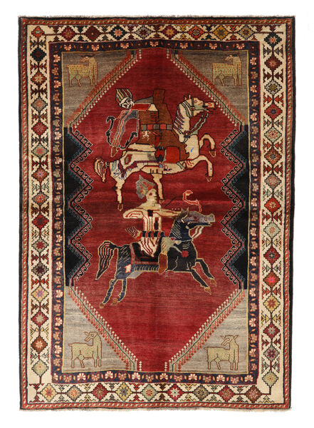  Ghashghai Matto 152X220 Itämainen Käsinsolmittu Tummanpunainen/Tummanruskea (Villa, Persia/Iran)