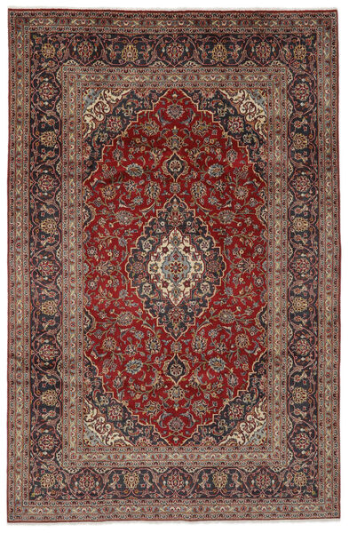  Keshan Matto 194X298 Itämainen Käsinsolmittu Tummanruskea/Musta (Villa, Persia/Iran)