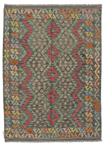  Kelim Afghan Old Style Matto 129X179 Itämainen Käsinkudottu Tummanvihreä/Tummanruskea (Villa, Afganistan)
