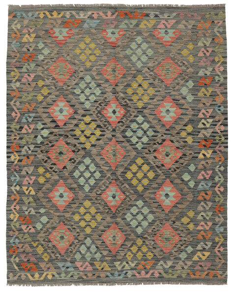  Kelim Afghan Old Style Matto 154X190 Itämainen Käsinkudottu Tummanruskea/Tummanvihreä (Villa, Afganistan)