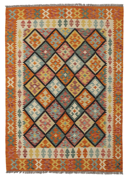  Kelim Afghan Old Style Matto 128X179 Itämainen Käsinkudottu Ruoste/Tummanpunainen (Villa, Afganistan)
