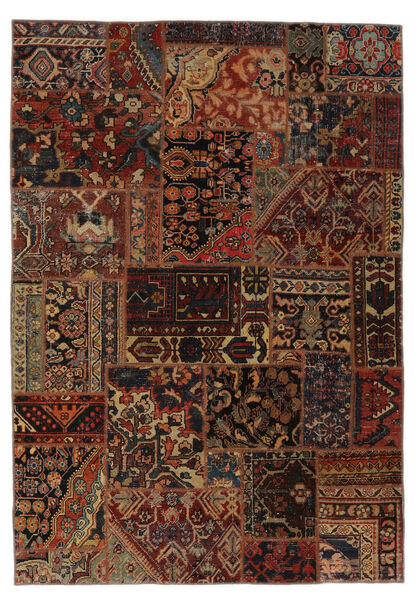  Patchwork - Persien/Iran Matto 162X230 Moderni Käsinsolmittu Musta/Tummanruskea (Villa, Persia/Iran)