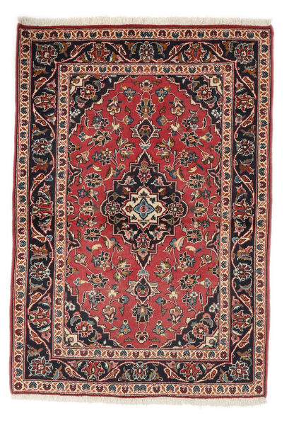  Keshan Matto 103X148 Itämainen Käsinsolmittu Musta/Tummanpunainen (Villa, Persia/Iran)