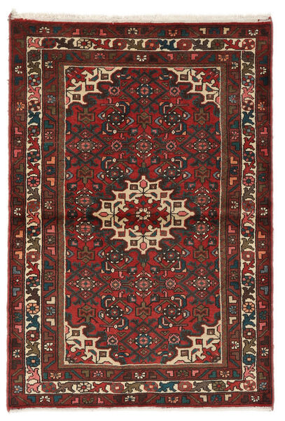  Itämainen Hosseinabad Matot Matto 107X155 Musta/Tummanpunainen (Villa, Persia/Iran)