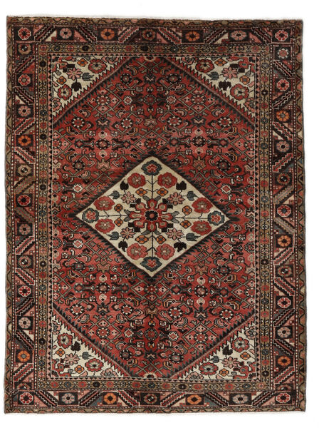  Hosseinabad Matto 155X205 Itämainen Käsinsolmittu Musta/Tummanruskea (Villa, Persia/Iran)