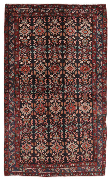  Persialainen Hamadan Matot Matto 135X226 Musta/Tummanpunainen (Villa, Persia/Iran)