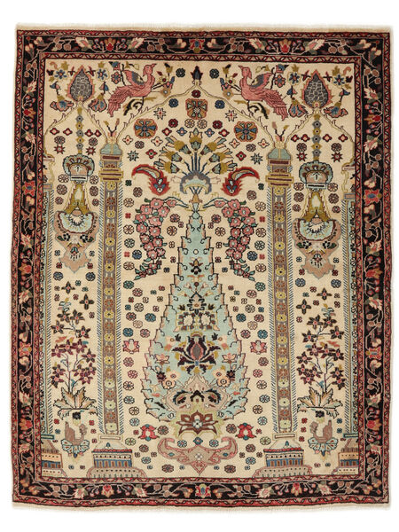  Sarough Matto 145X183 Itämainen Käsinsolmittu Tummanruskea/Beige (Villa, Persia/Iran)